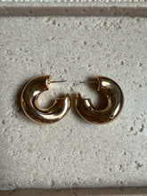 Load image into Gallery viewer, Gold Dented Hoop
