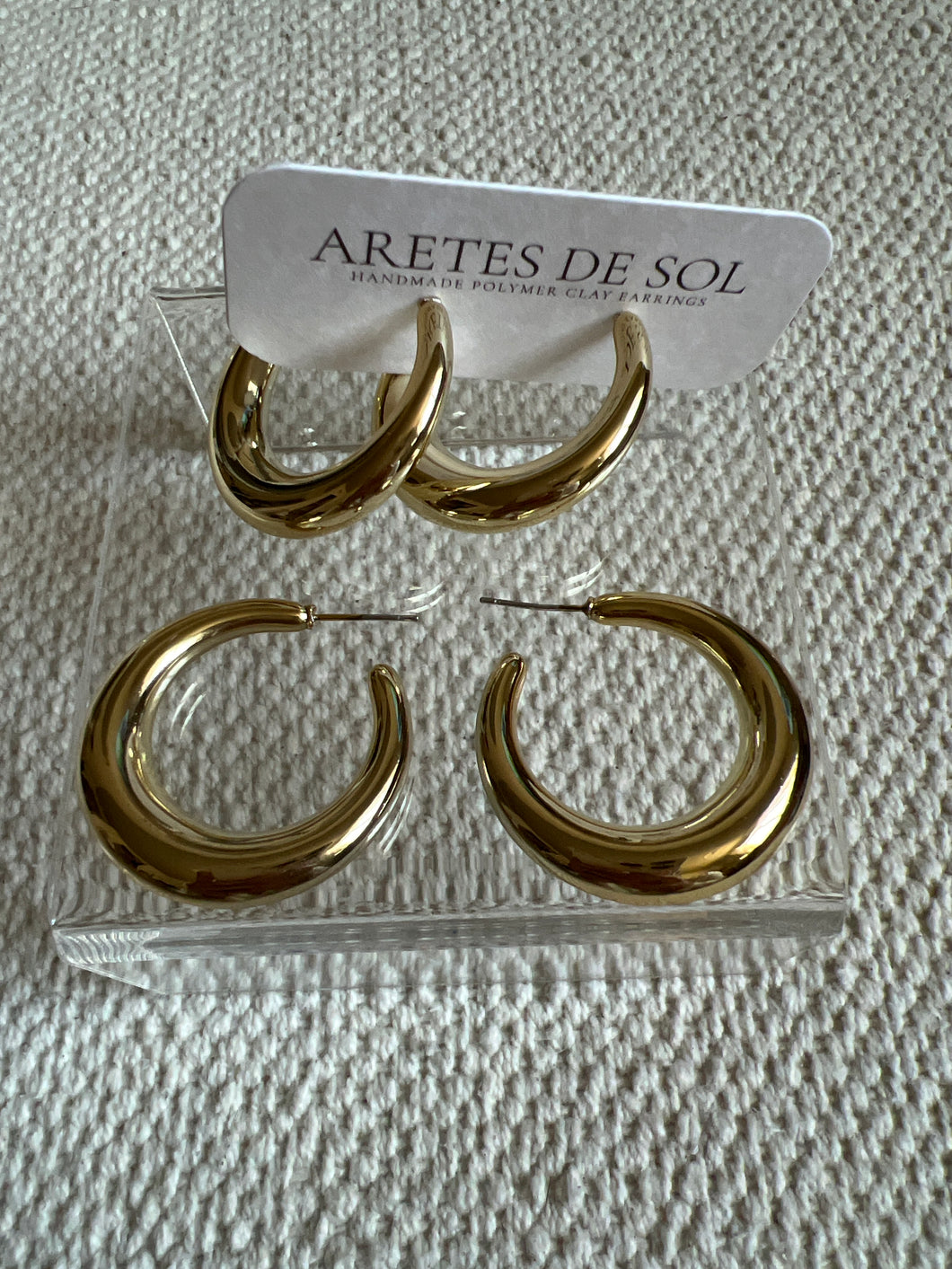 Moon Gold Plated Hoops