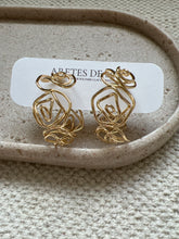 Load image into Gallery viewer, Rose Hoop - 18K Gold Filled
