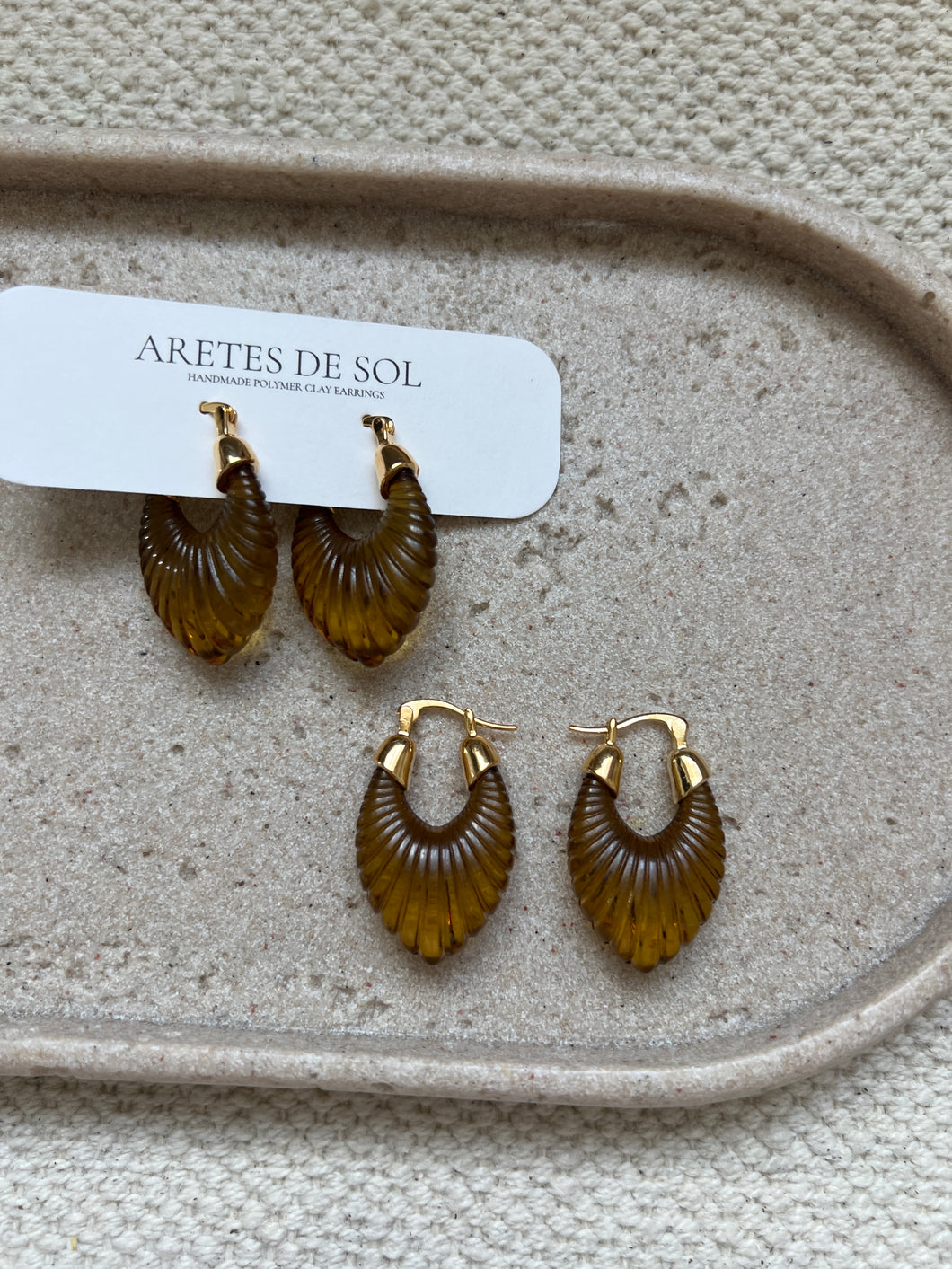 Classic Jewel Hoop - Brown