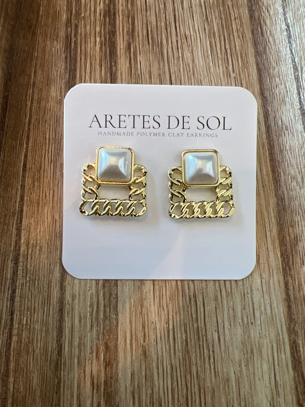 Pearl Square Studs