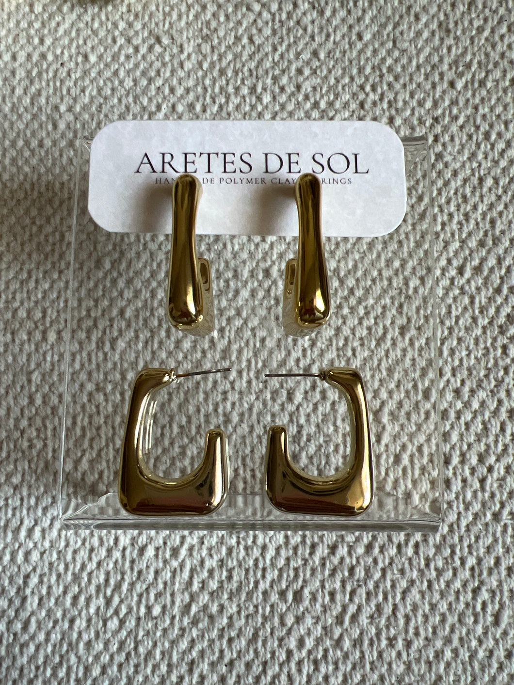 Square Gold Plates Hoop